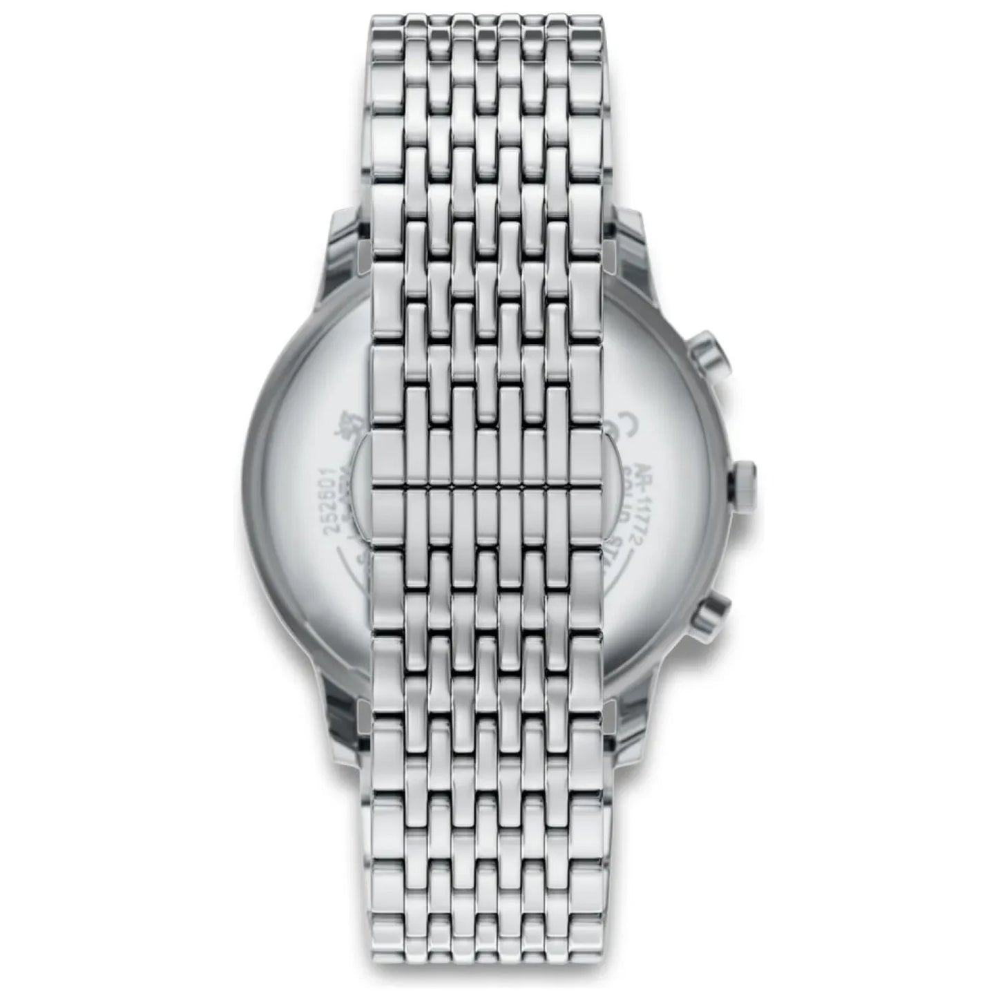 ARMANI BLACK CHRONO DIAL GENTS STAINLESS STEEL WATCH