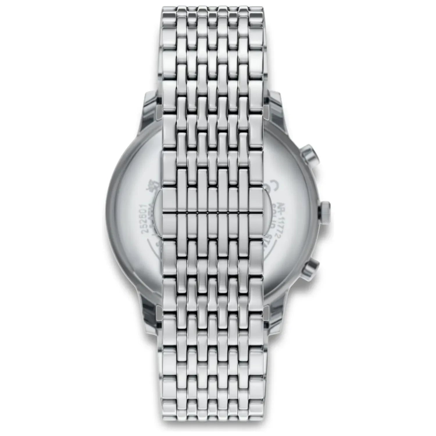 ARMANI BLACK CHRONO DIAL GENTS STAINLESS STEEL WATCH