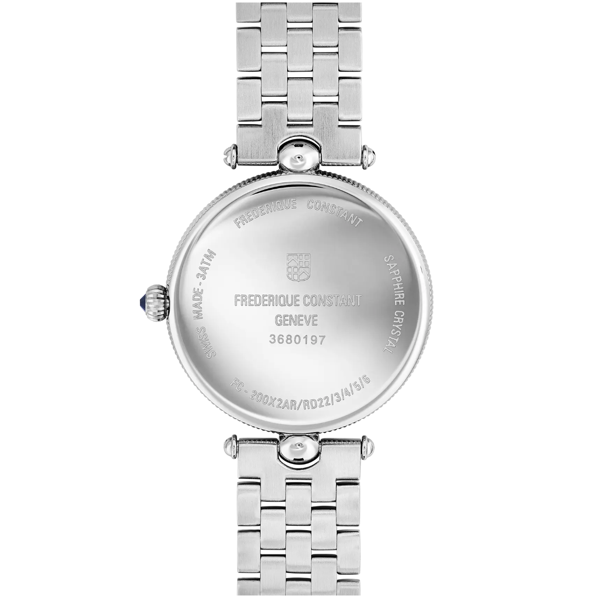 Frederique Constant Classics Art Deco Mother of Pearl & Guilloche Dial Quartz Ladies Stainless Steel Watch