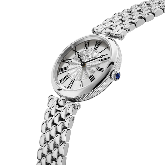 Frederique Constant Classics Art Deco Mother of Pearl & Guilloche Dial Quartz Ladies Stainless Steel Watch