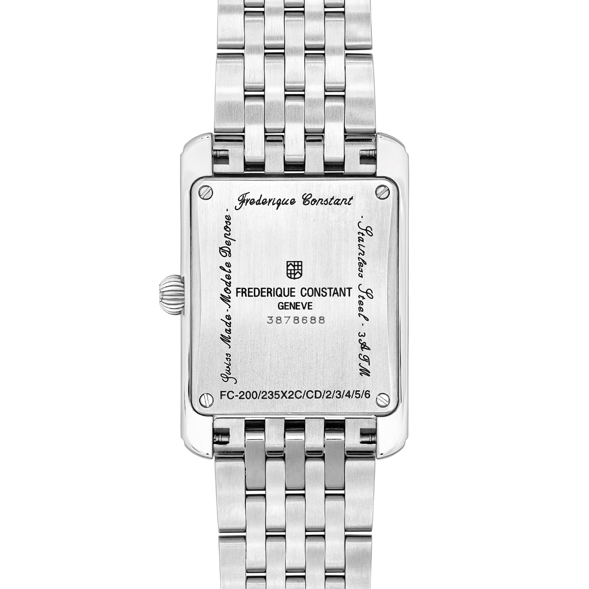 Frederique Constant Caree Small Seconds Silver Dial Ladies Stainless Steel Watch