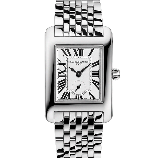 Frederique Constant Caree Small Seconds Silver Dial Ladies Stainless Steel Watch