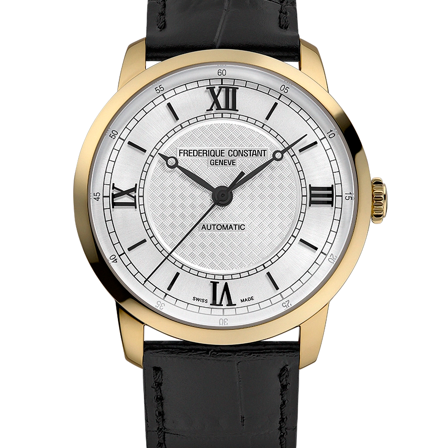 Frederique Constant Première Automatic Gents Black Leather Watch