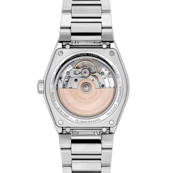 Frederique Constant Highlife Automatic COSC Gents Stainless Steel Watch with Black Interchangable Leather Strap