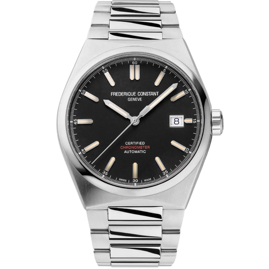 Frederique Constant Highlife Automatic COSC Gents Stainless Steel Watch with Black Interchangable Leather Strap