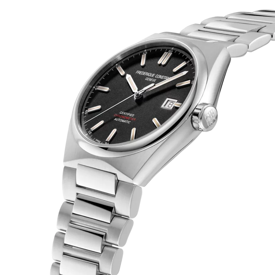 Frederique Constant Highlife Automatic COSC Gents Stainless Steel Watch with Black Interchangable Leather Strap