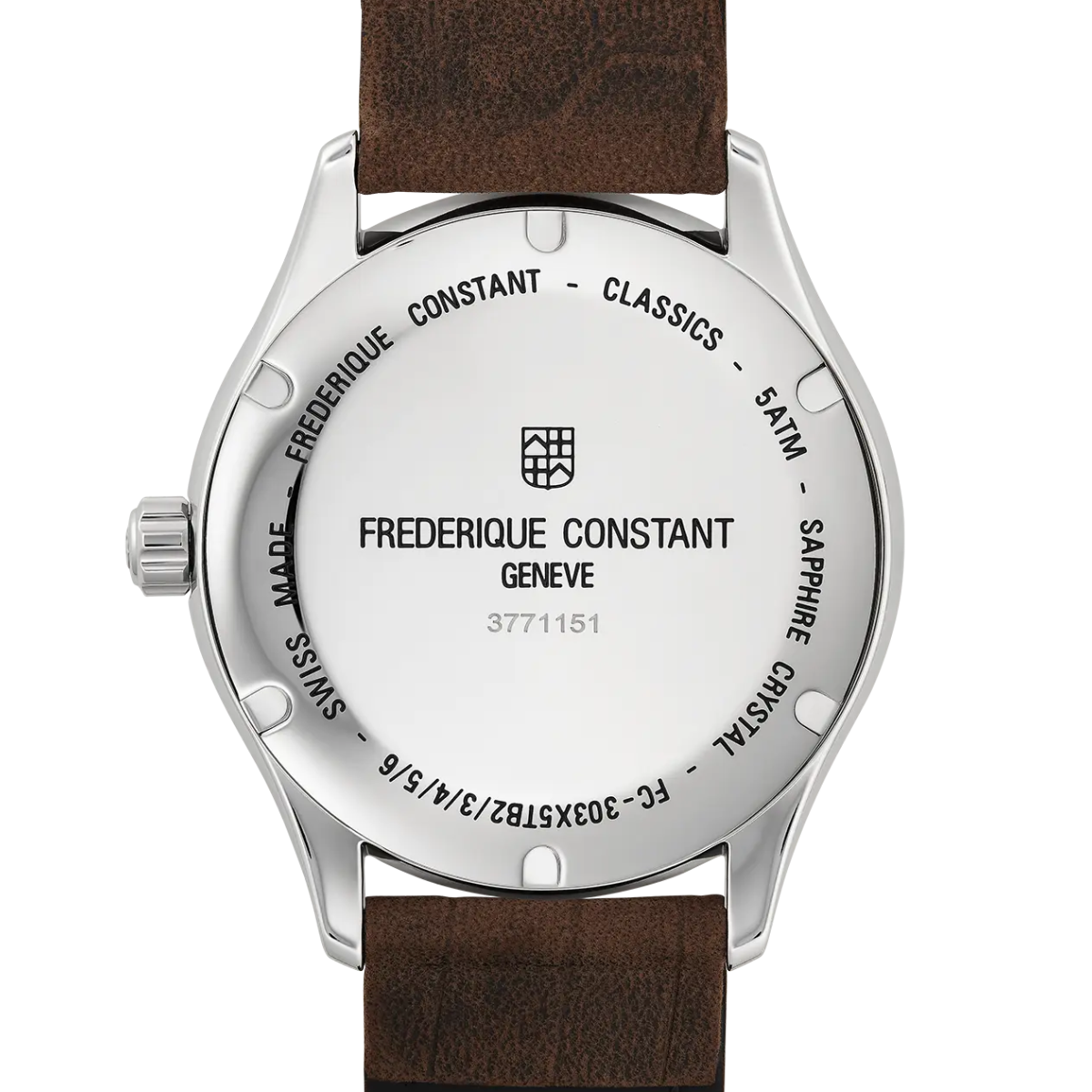 Frederique Constant Classics Index Automatic Gents Brown Leather Watch