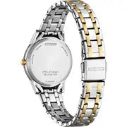 CITIZEN ECO DRIVE TWO-TONED LADIES STAINLESS STEEL WATCH