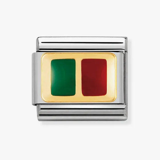 PORTUGAL FLAG GOLD NOMINATION CHARM