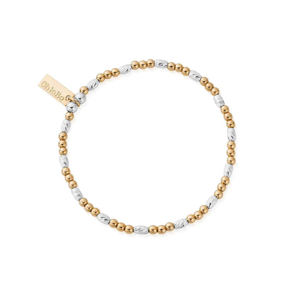 GOLD & SIL DAINTY SPARKLE CHLOBO BRACELET