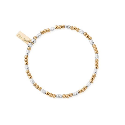 GOLD & SIL DAINTY SPARKLE CHLOBO BRACELET