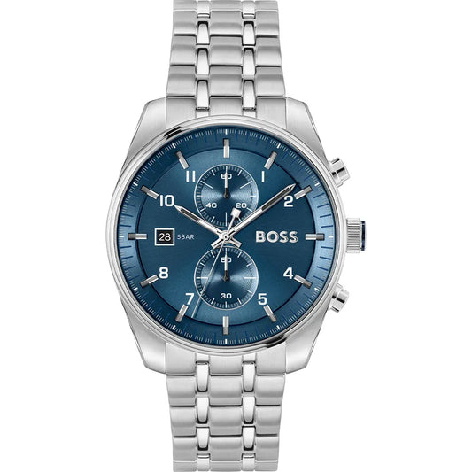 BOSS SPORT LUX BLUE CHRONO GENTS STAINLESS STEEL WATCH