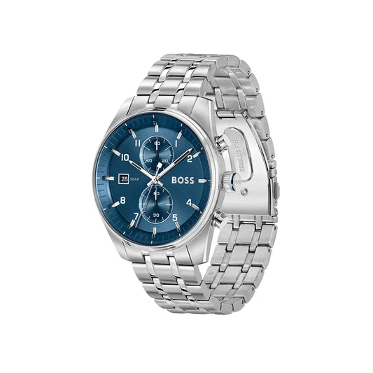 BOSS SPORT LUX BLUE CHRONO GENTS STAINLESS STEEL WATCH