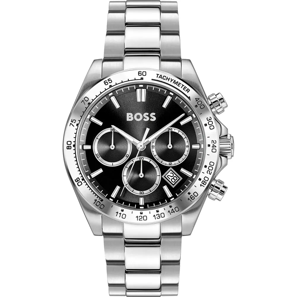 BOSS CHRONOGRAPH BLACK DIAL GENTS STAINLESS STEEL WATCH