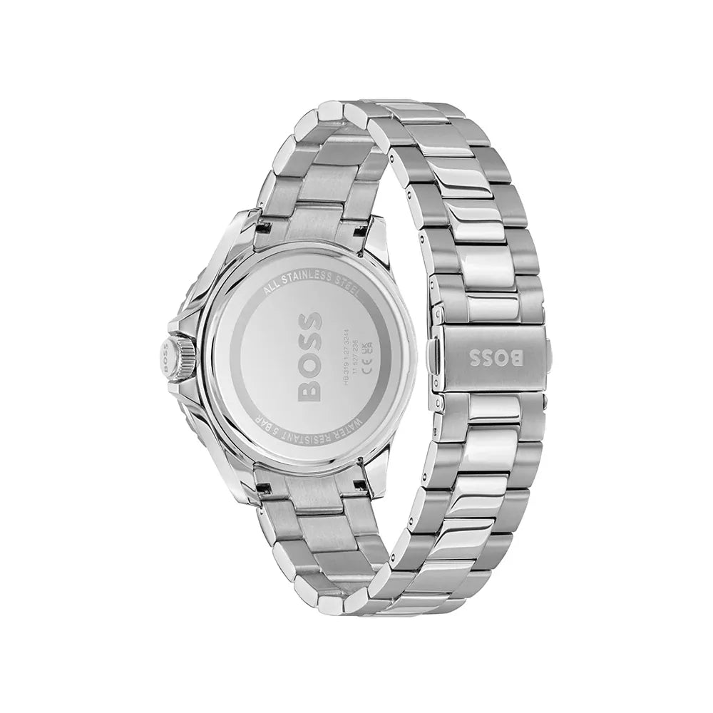 BOSS BLACK DIAL GENTS STAINLESS STEEL WATCH
