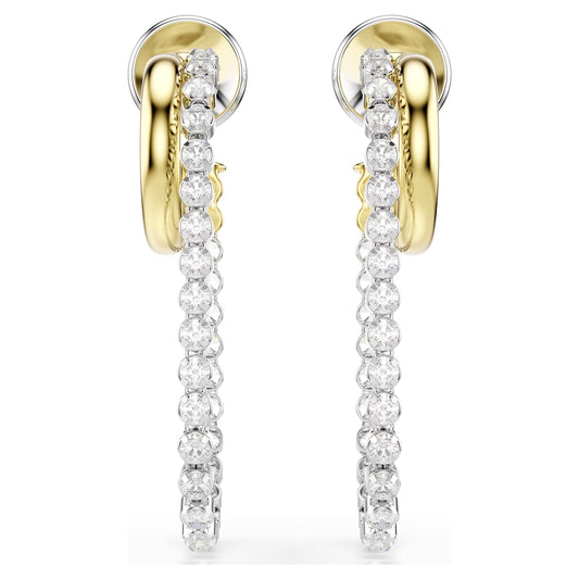 Hyperbola Two-Toned Swarovski Hoop Earrings