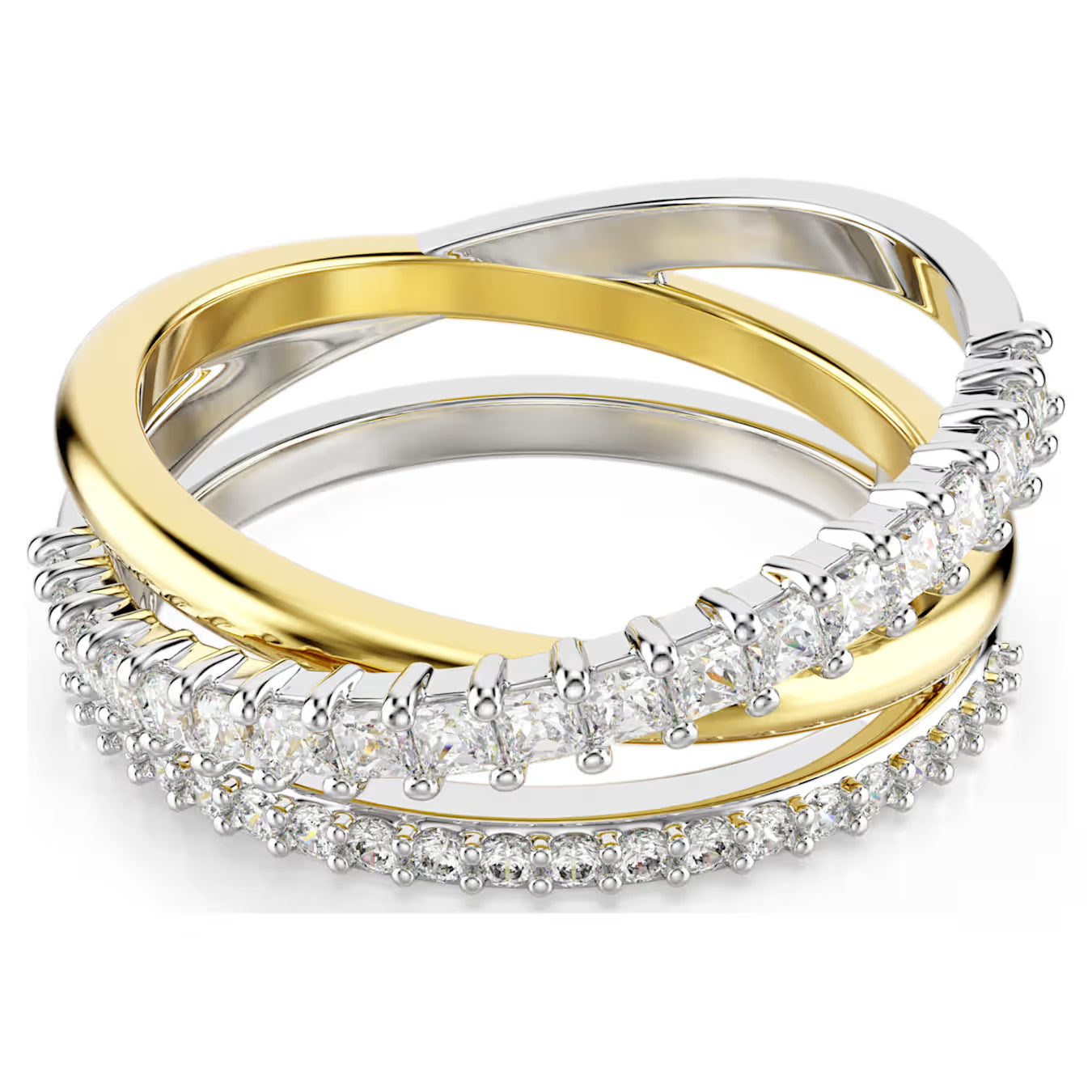 HYPERBOLA TWO-TONED SWAROVSKI RING