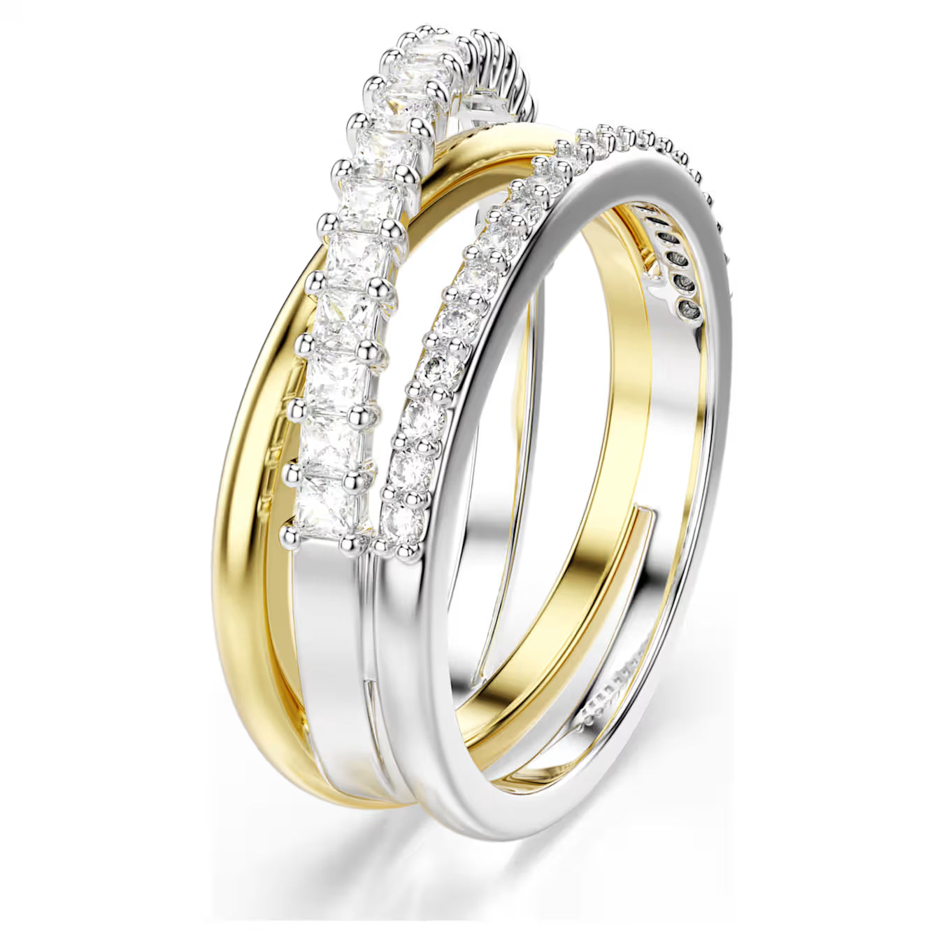 HYPERBOLA TWO-TONED SWAROVSKI RING