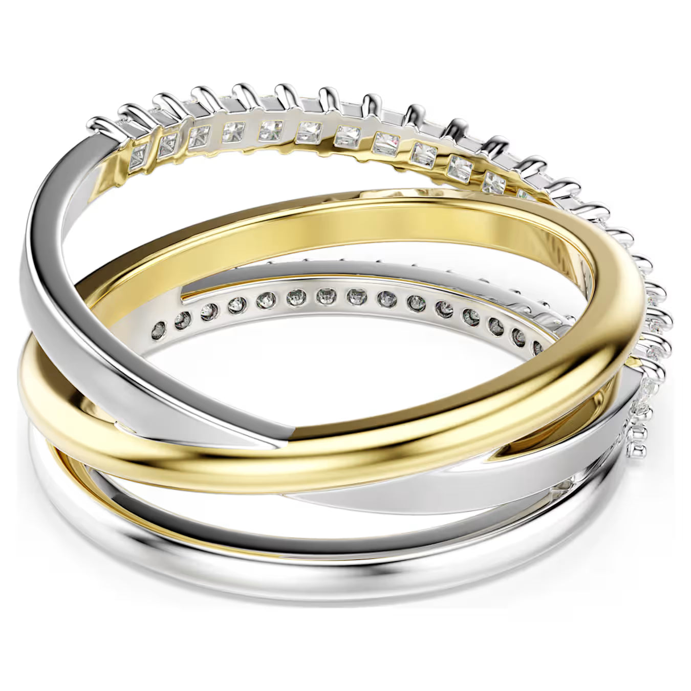 HYPERBOLA TWO-TONED SWAROVSKI RING