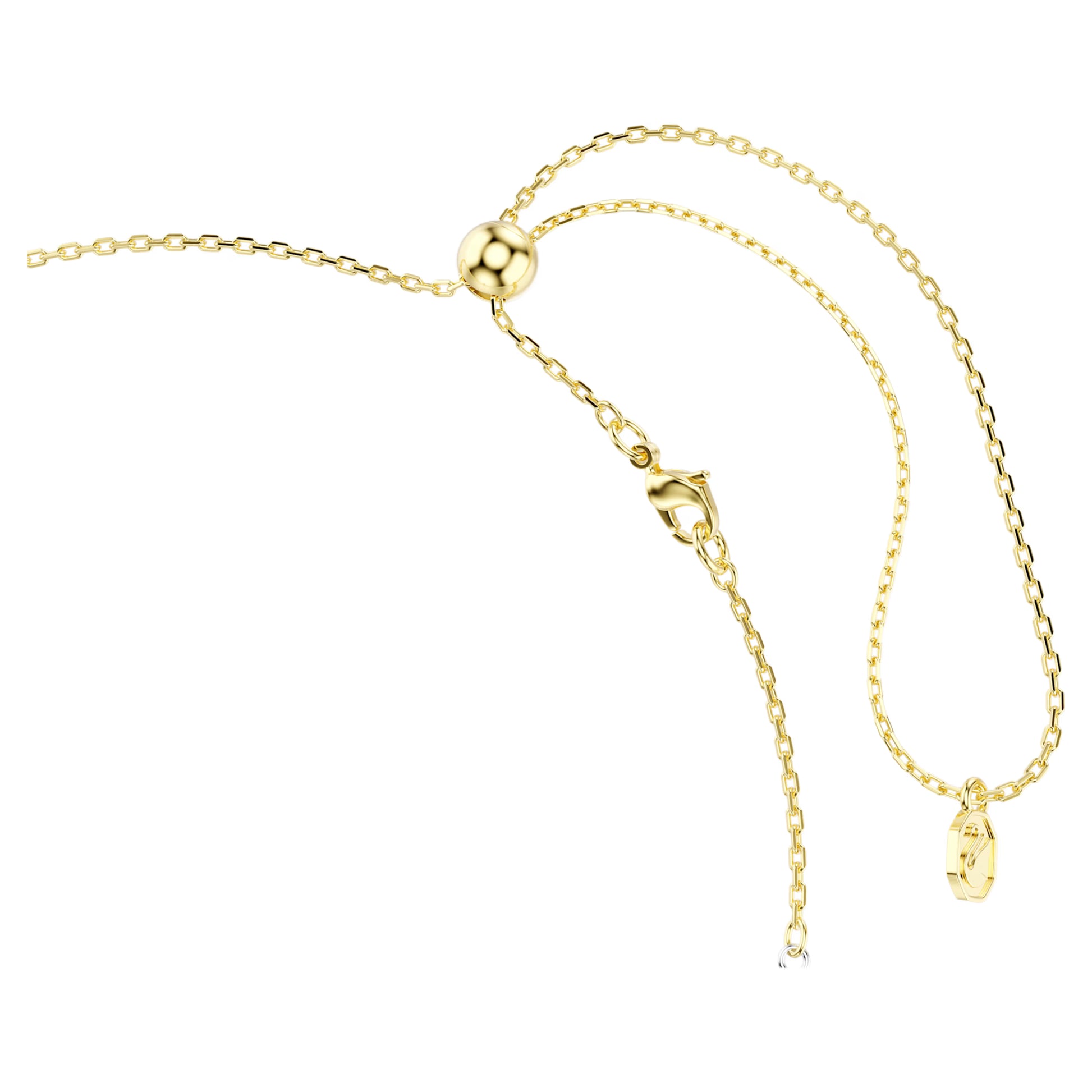 Hyperbola Knot Y Two-Toned Swarovski Necklace