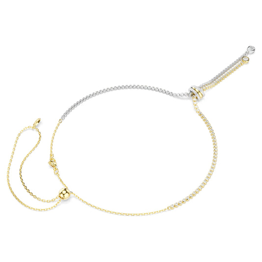 Hyperbola Knot Y Two-Toned Swarovski Necklace