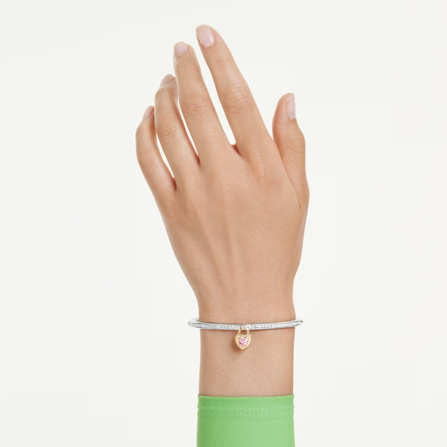 IDYLLIA PINK HEART SWAROVSKI BANGLE