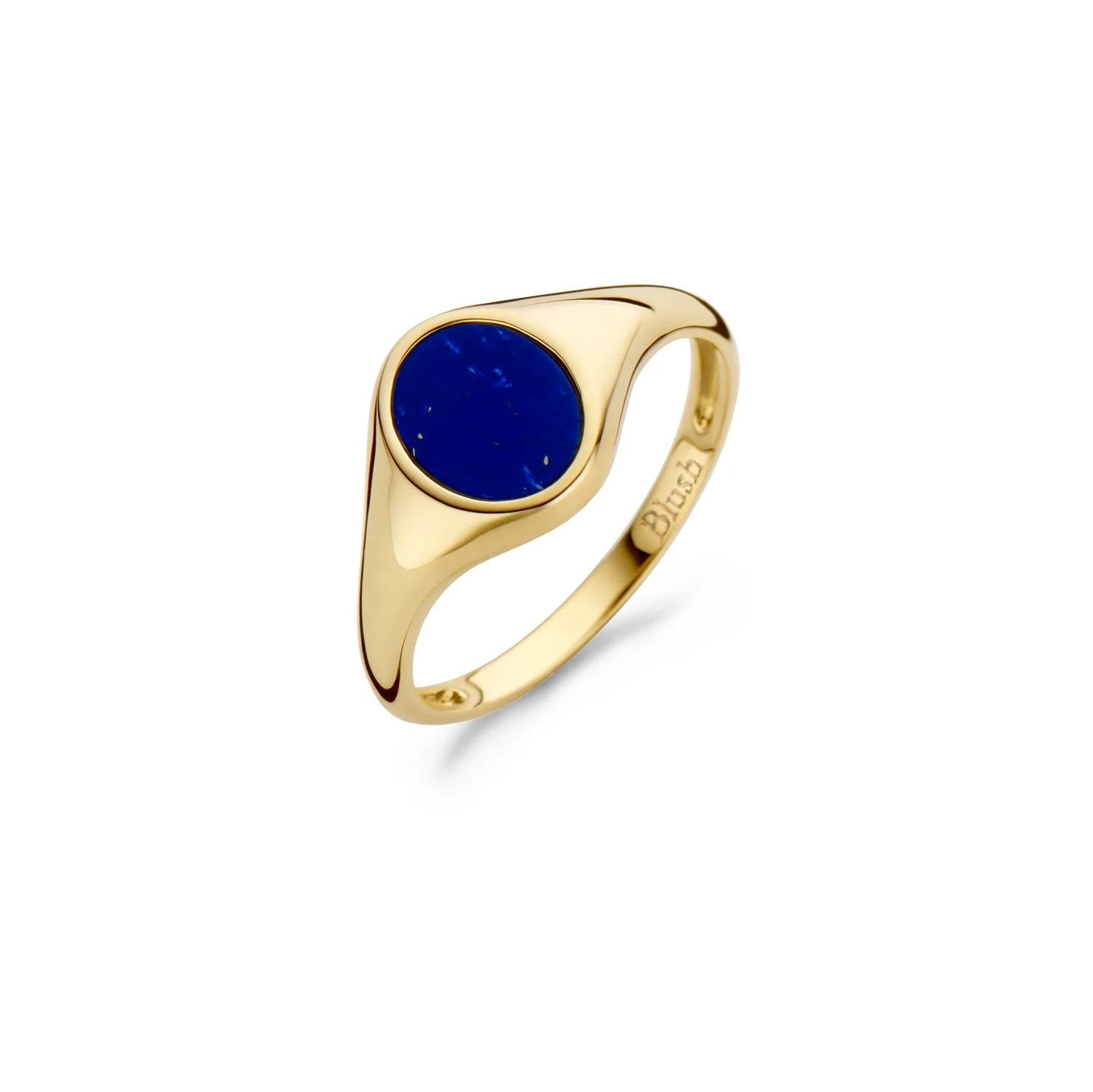 14CT YG BLUE LAPIS SIGNET RING