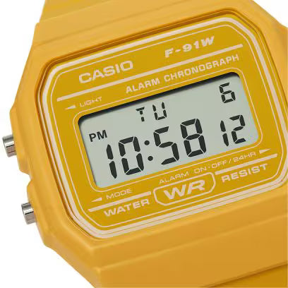 Casio Retro Mustard Multi Function Watch