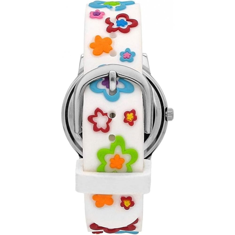 kikou girls white flower watch