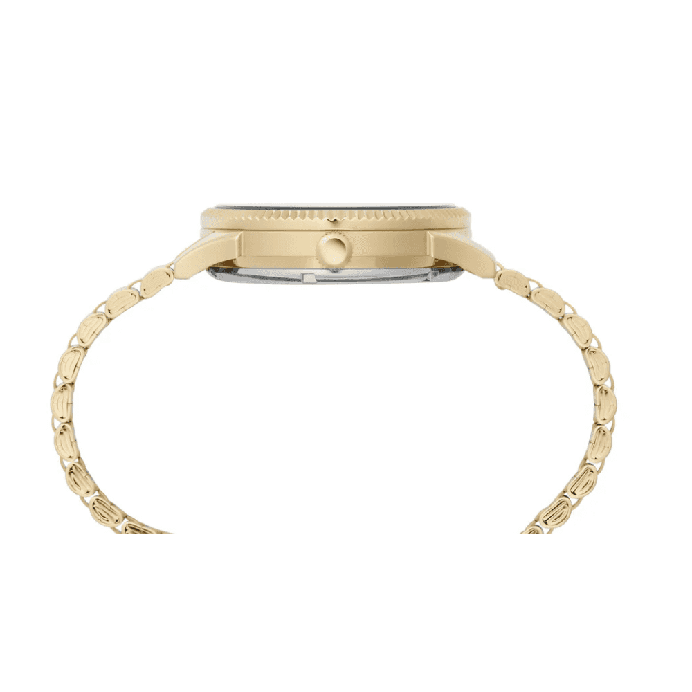 lorus automatic gents gold plated green dial bracelet watch