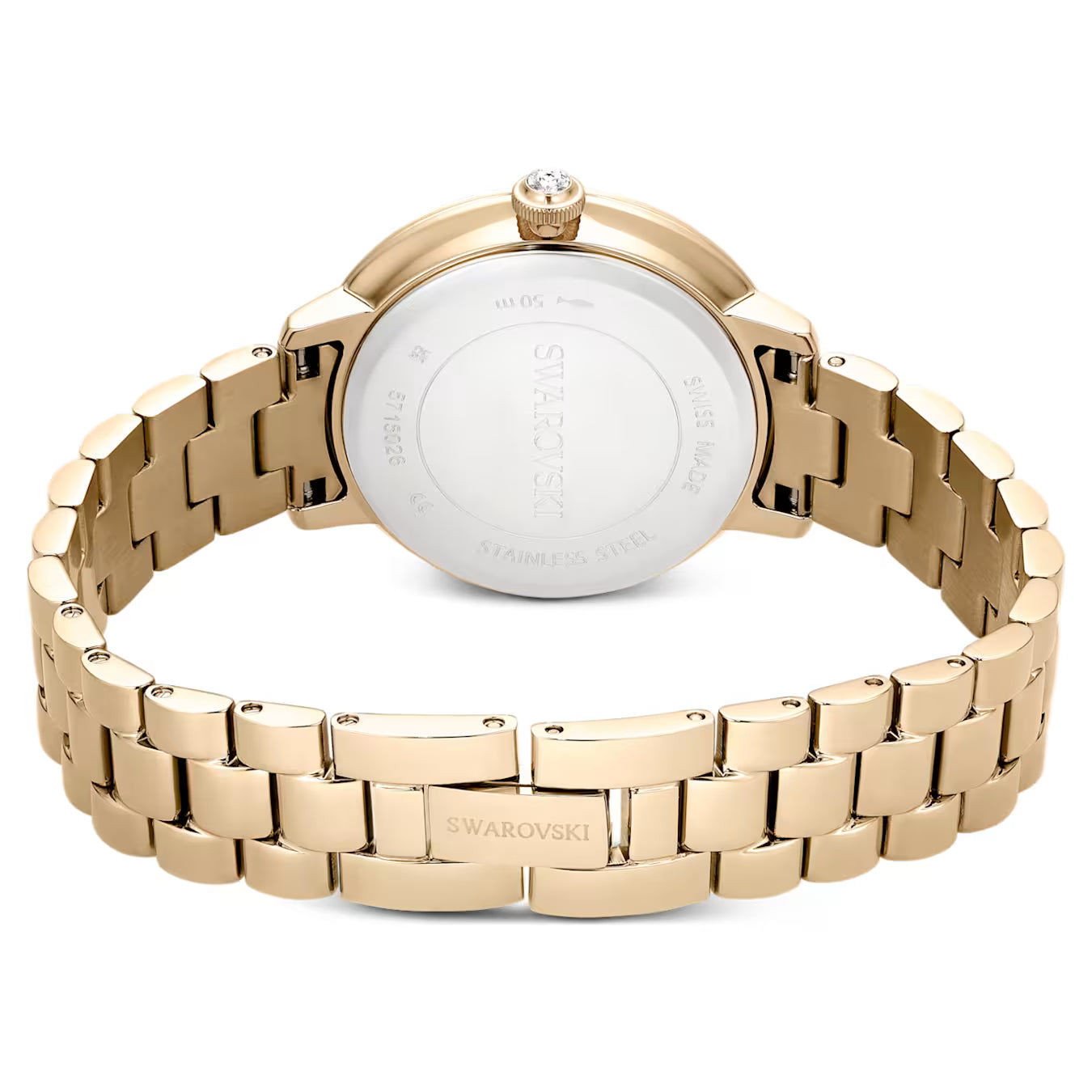 Swarovski Gold Matrix Champagne Glitter Dial Ladies Watch