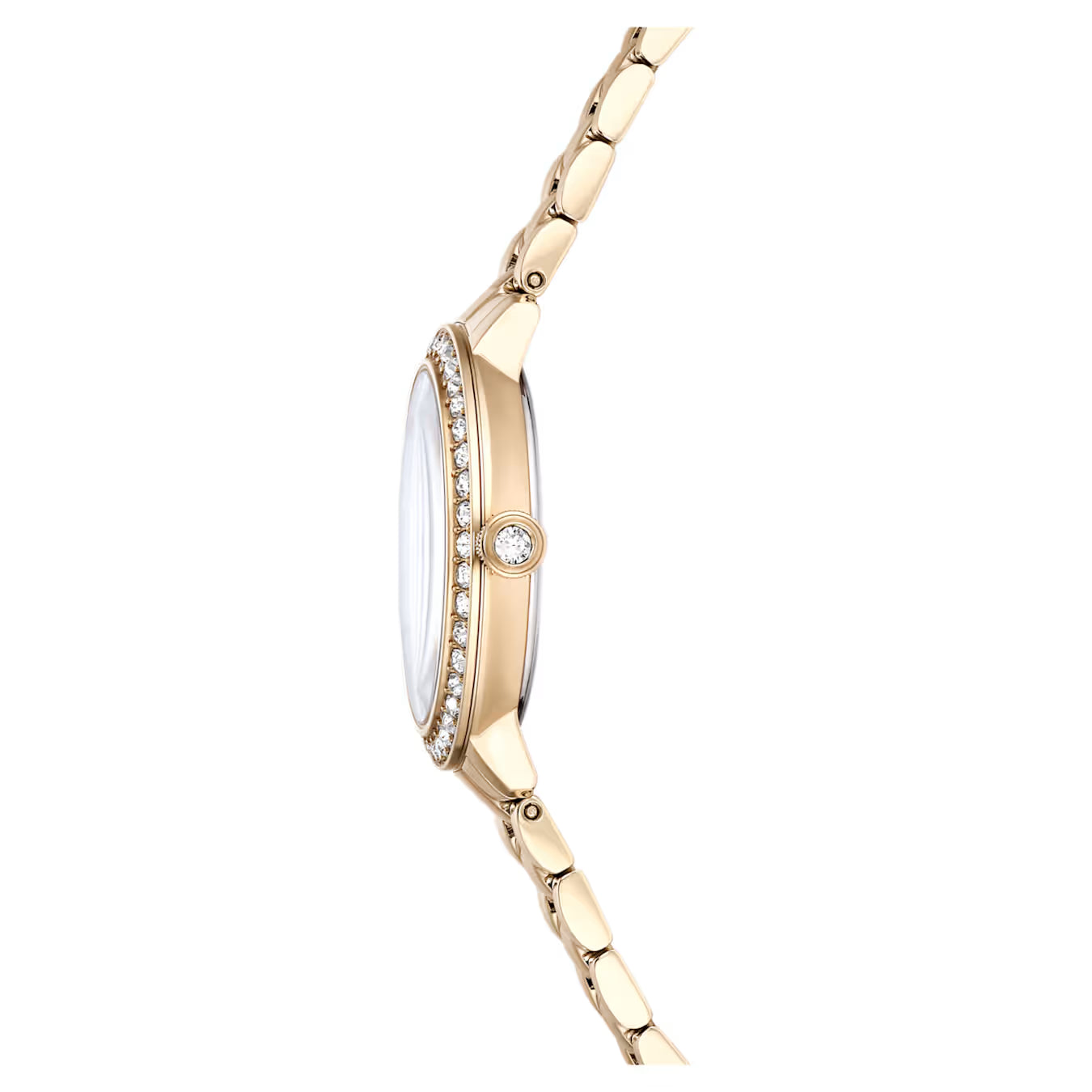 Swarovski Gold Matrix Champagne Glitter Dial Ladies Watch