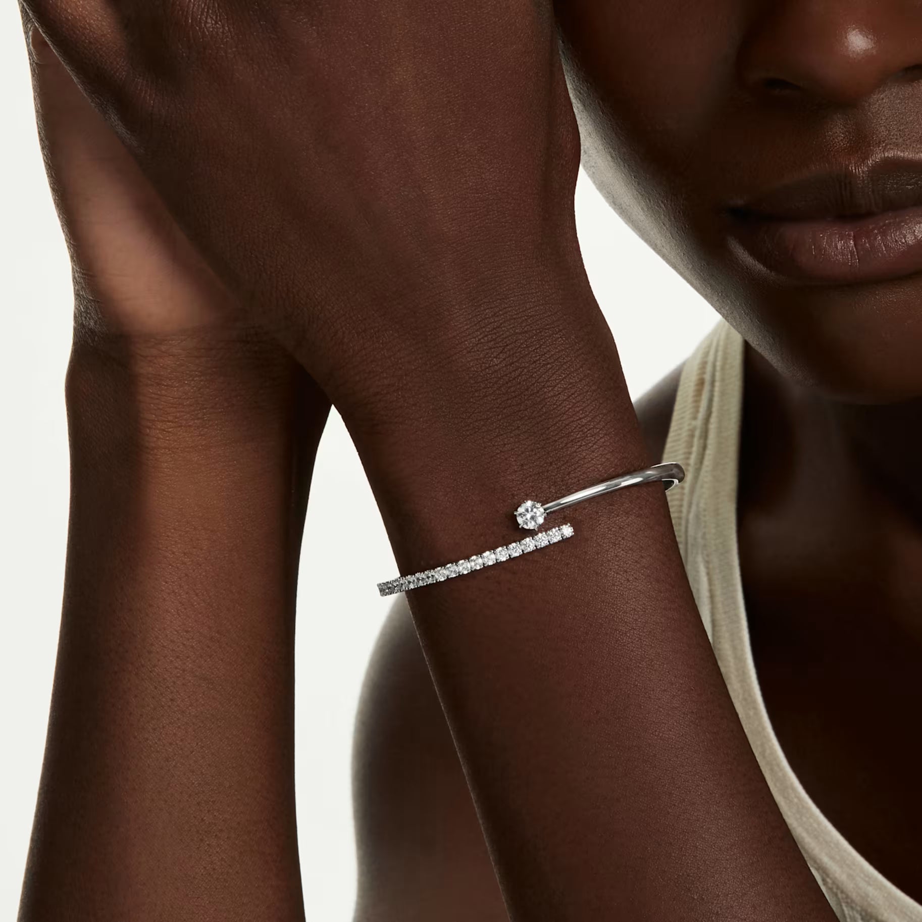 Matrix Round Cut Swarovski Bangle