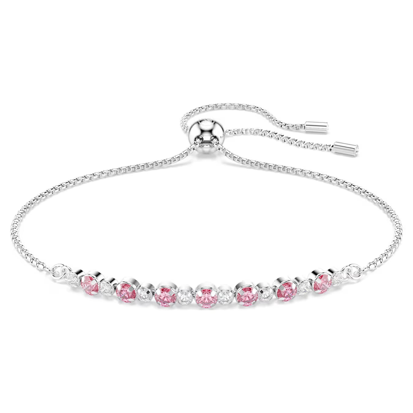Pink Matrix Round Cut Swarovski Bracelet