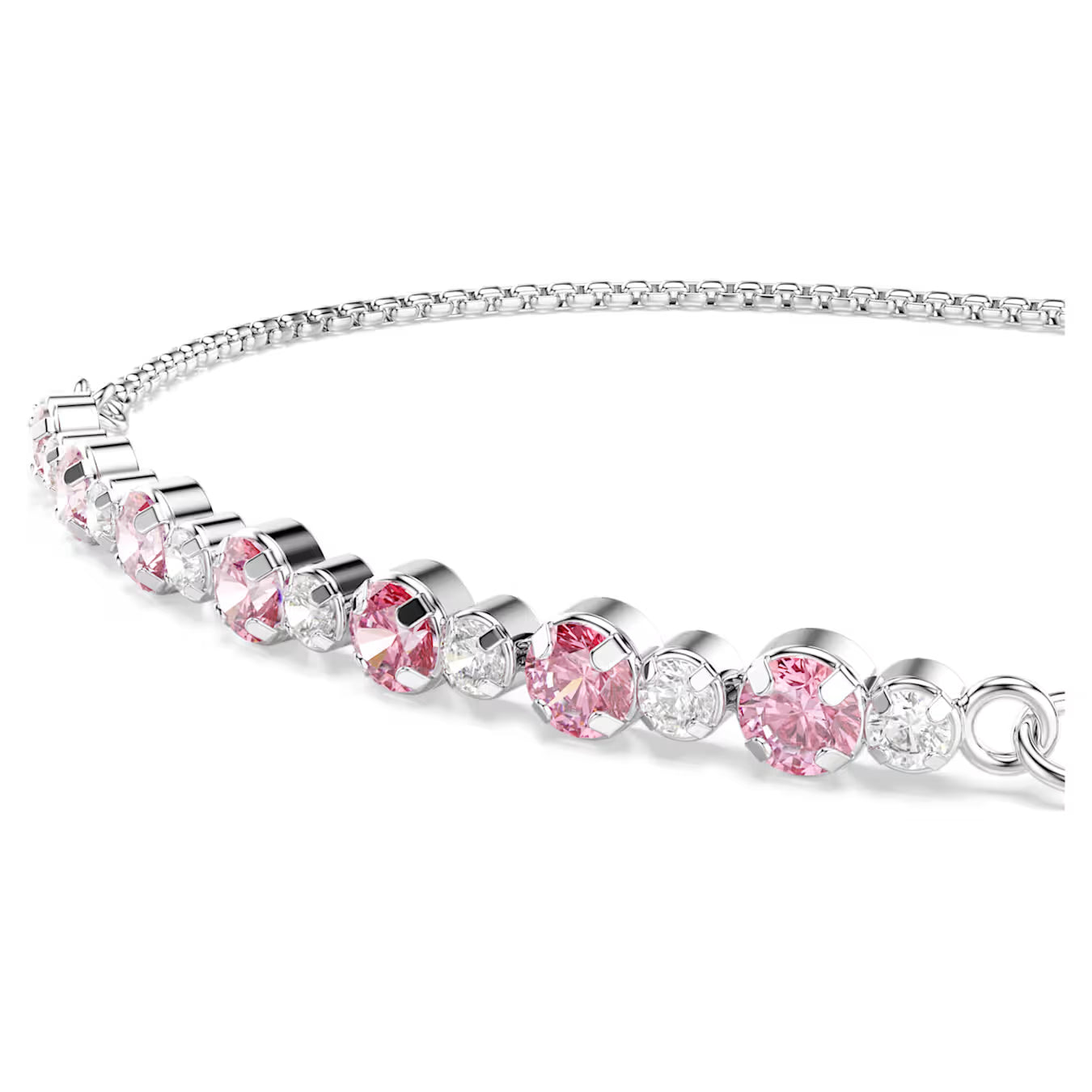 Pink Matrix Round Cut Swarovski Bracelet