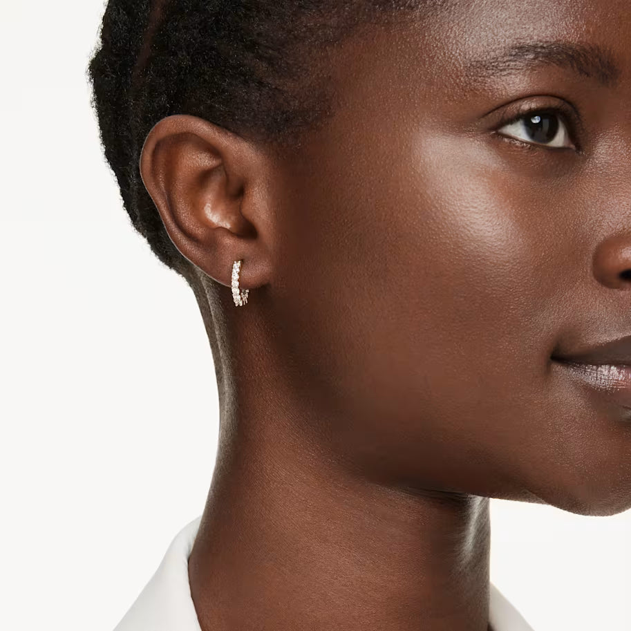 SWAROVSKI MATRIX VITTORE GOLD HOOP EARRINGS
