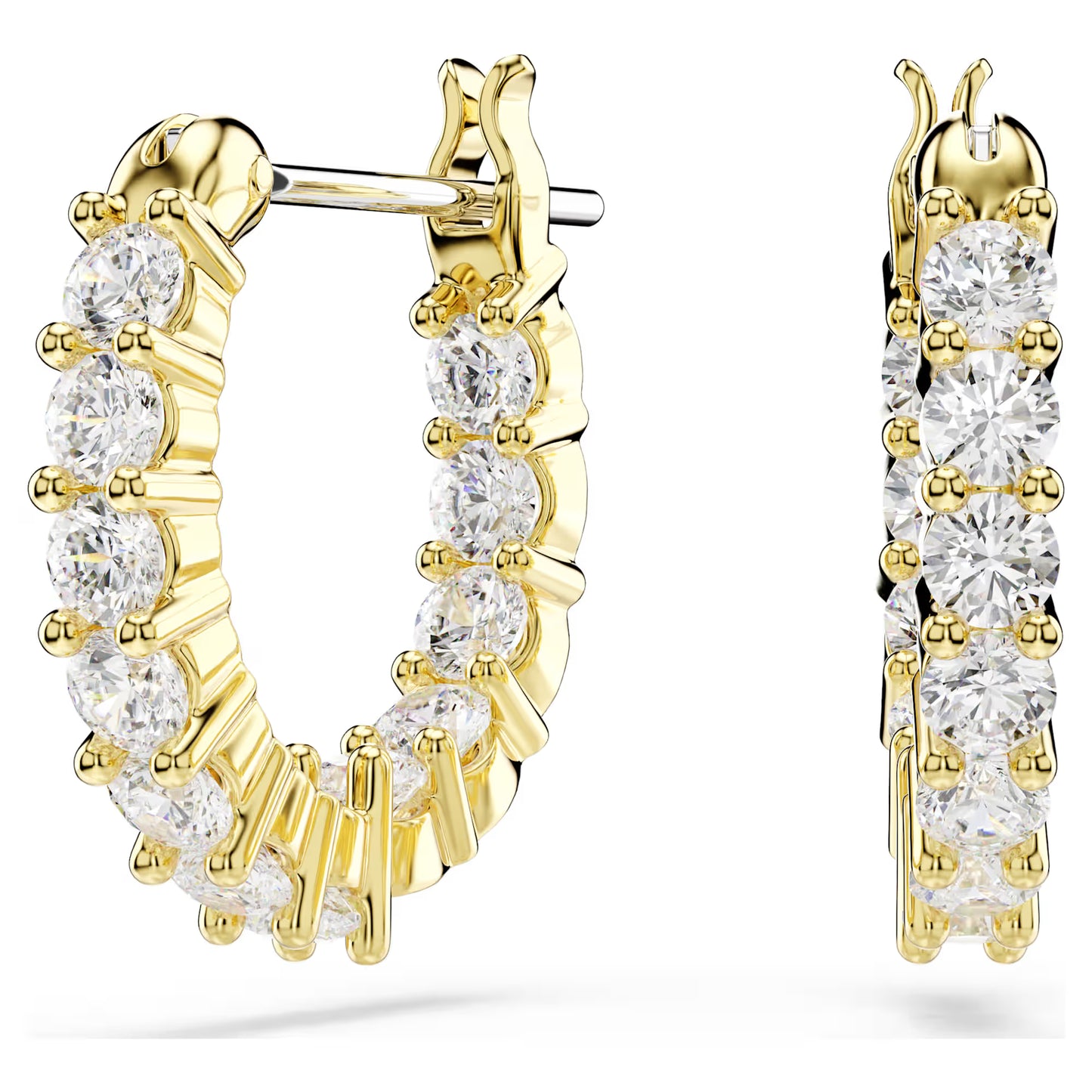 SWAROVSKI MATRIX VITTORE GOLD HOOP EARRINGS
