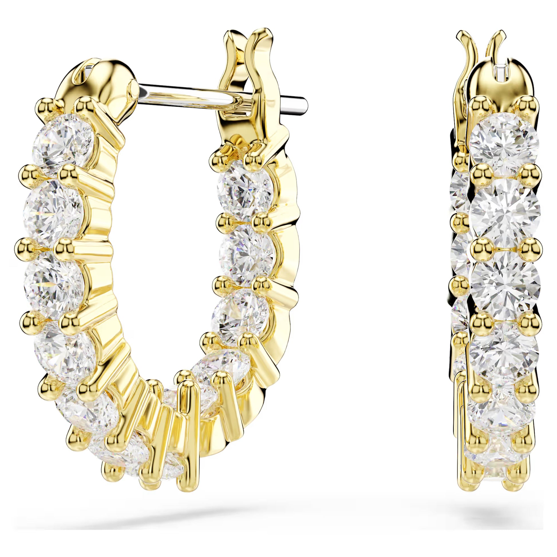 SWAROVSKI MATRIX VITTORE GOLD HOOP EARRINGS
