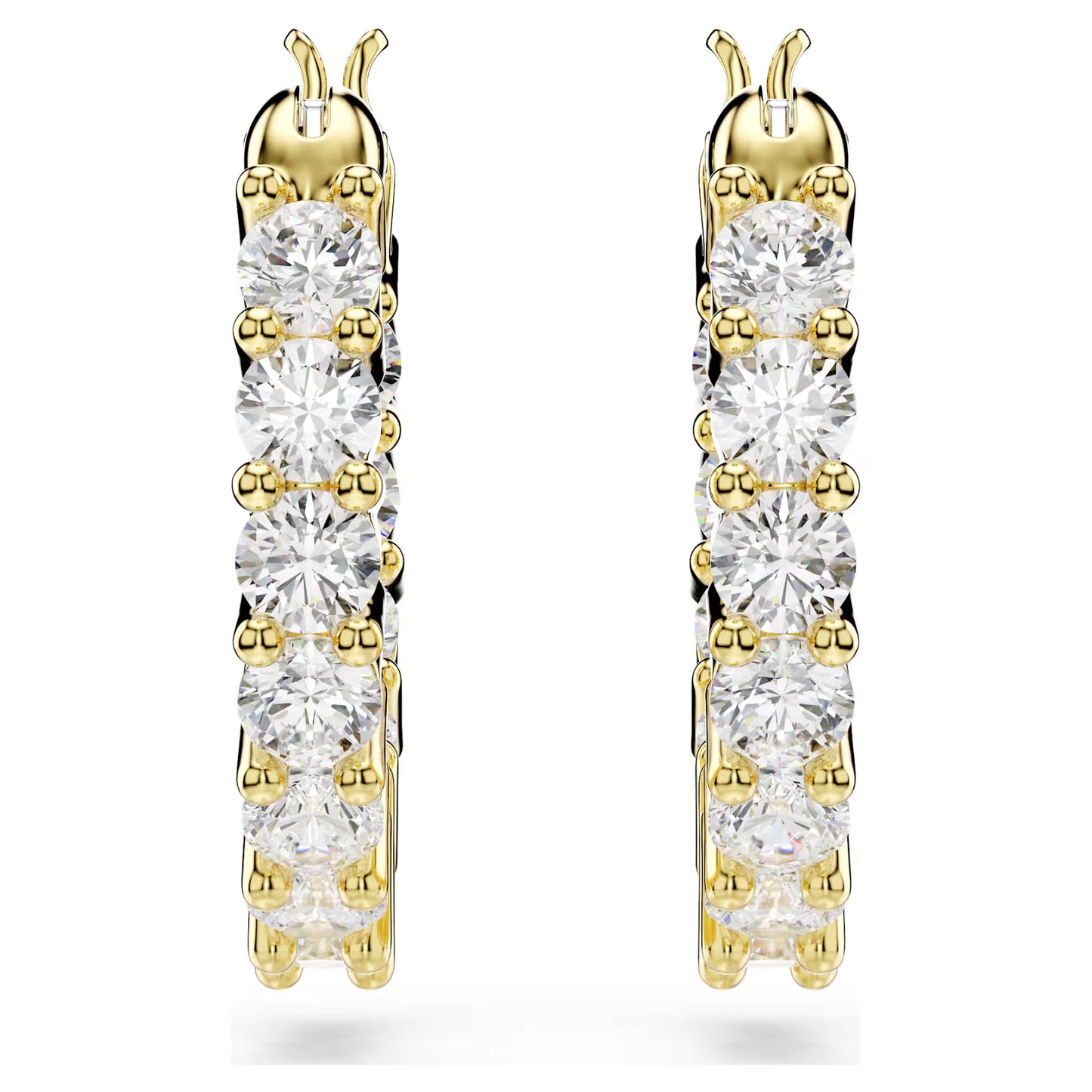 SWAROVSKI MATRIX VITTORE GOLD HOOP EARRINGS