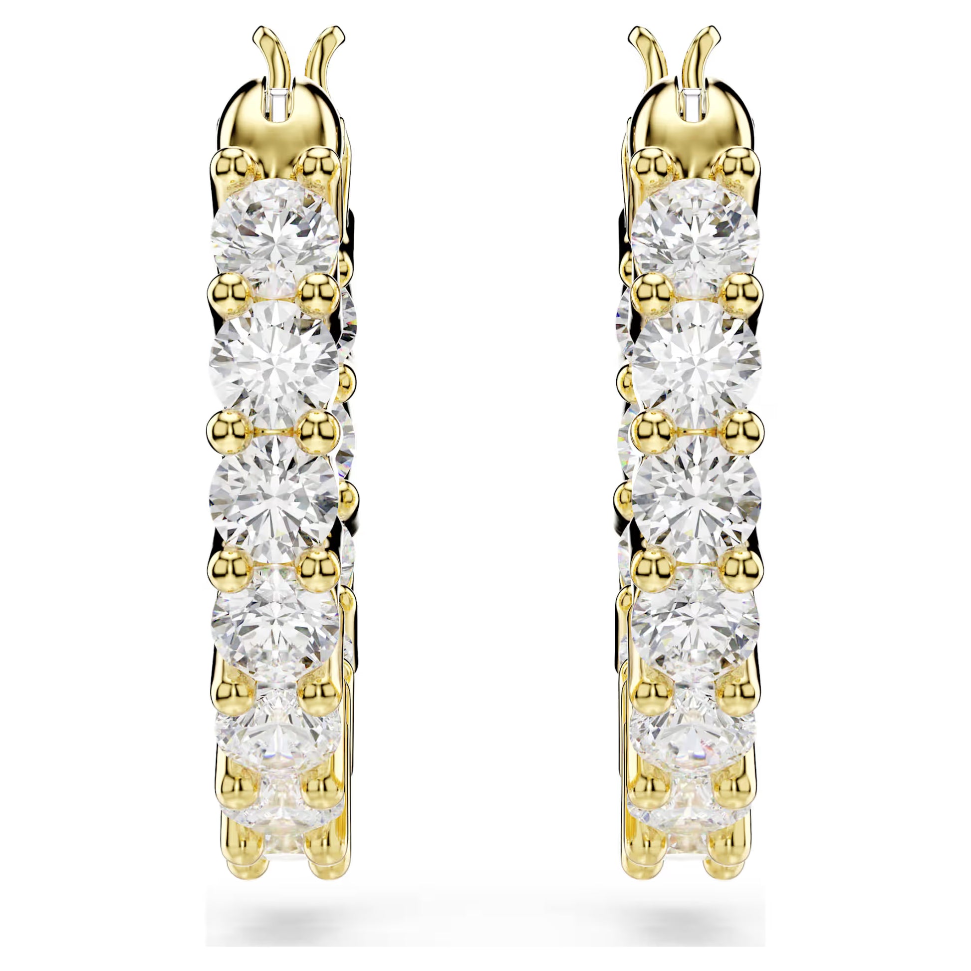 SWAROVSKI MATRIX VITTORE GOLD HOOP EARRINGS