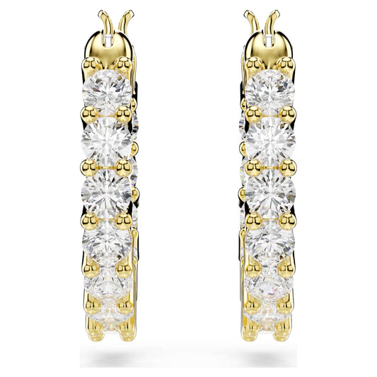 SWAROVSKI MATRIX VITTORE GOLD HOOP EARRINGS