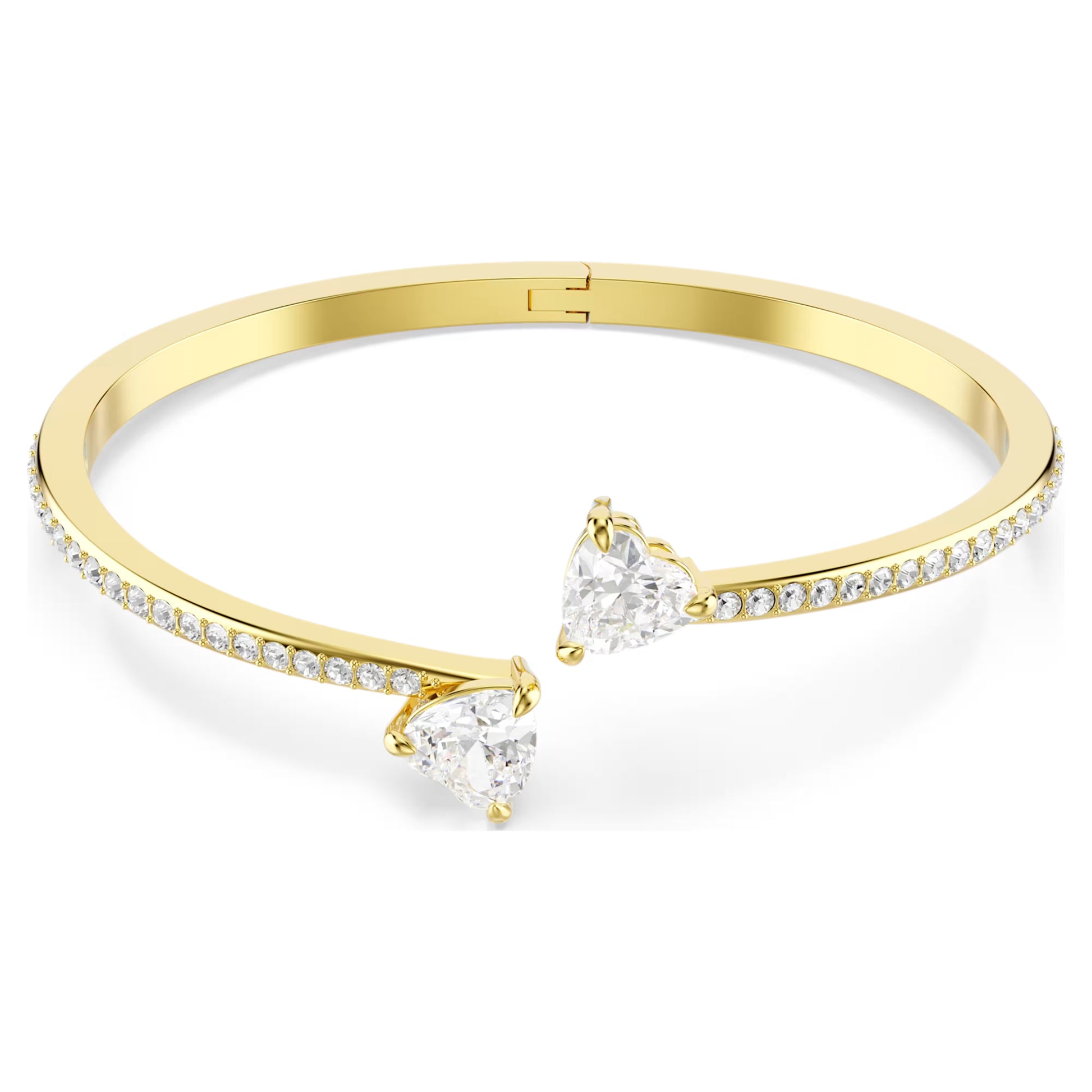 MESMERA ATTRACT HEART GOLD SWAROVSKI BANGLE