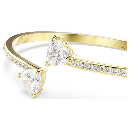 MESMERA ATTRACT HEART GOLD SWAROVSKI BANGLE