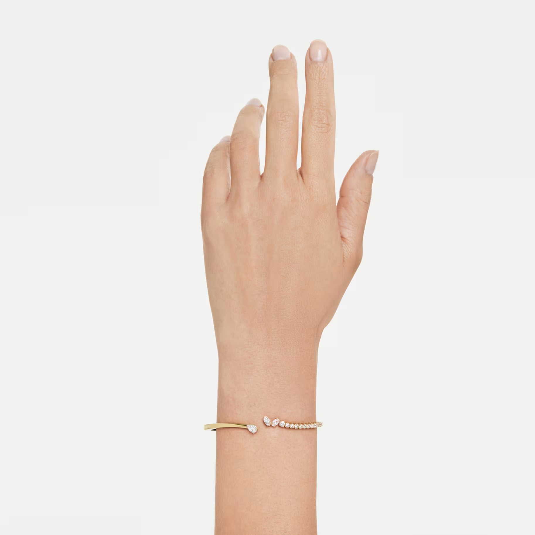 Gold Mesmera Mixed Cuts Swarovski Bangle