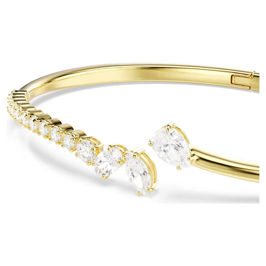 Gold Mesmera Mixed Cuts Swarovski Bangle