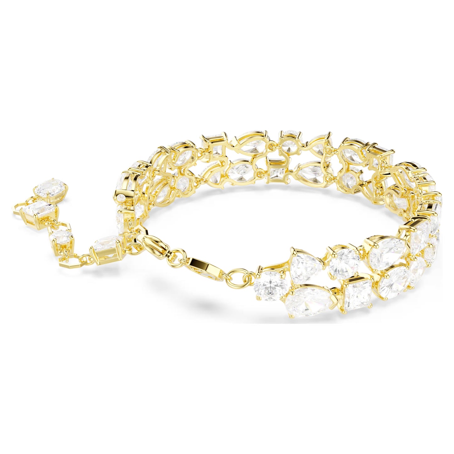 SWAROVSKI MESMERA MIXED CUTS, GOLD TONE BRACELET