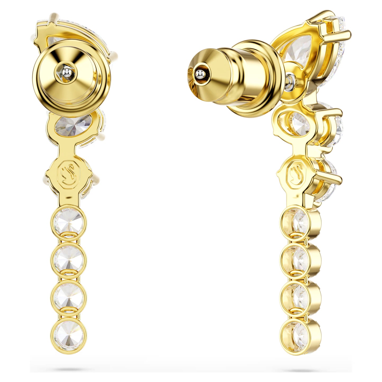 Gold Mesmera Mixed Cut Swarovski Drop Earrings