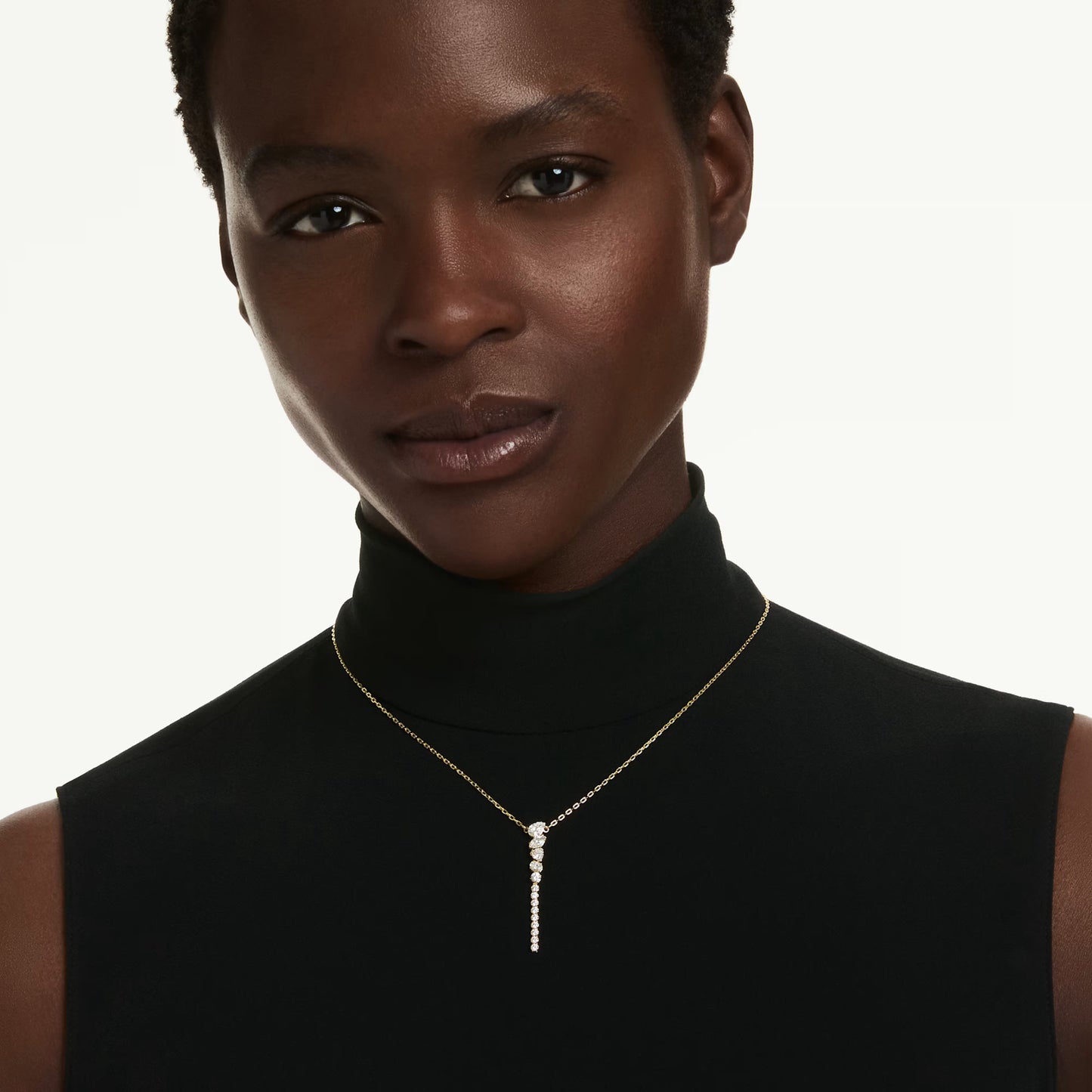 Gold Mesmera Y Swarovski Necklace