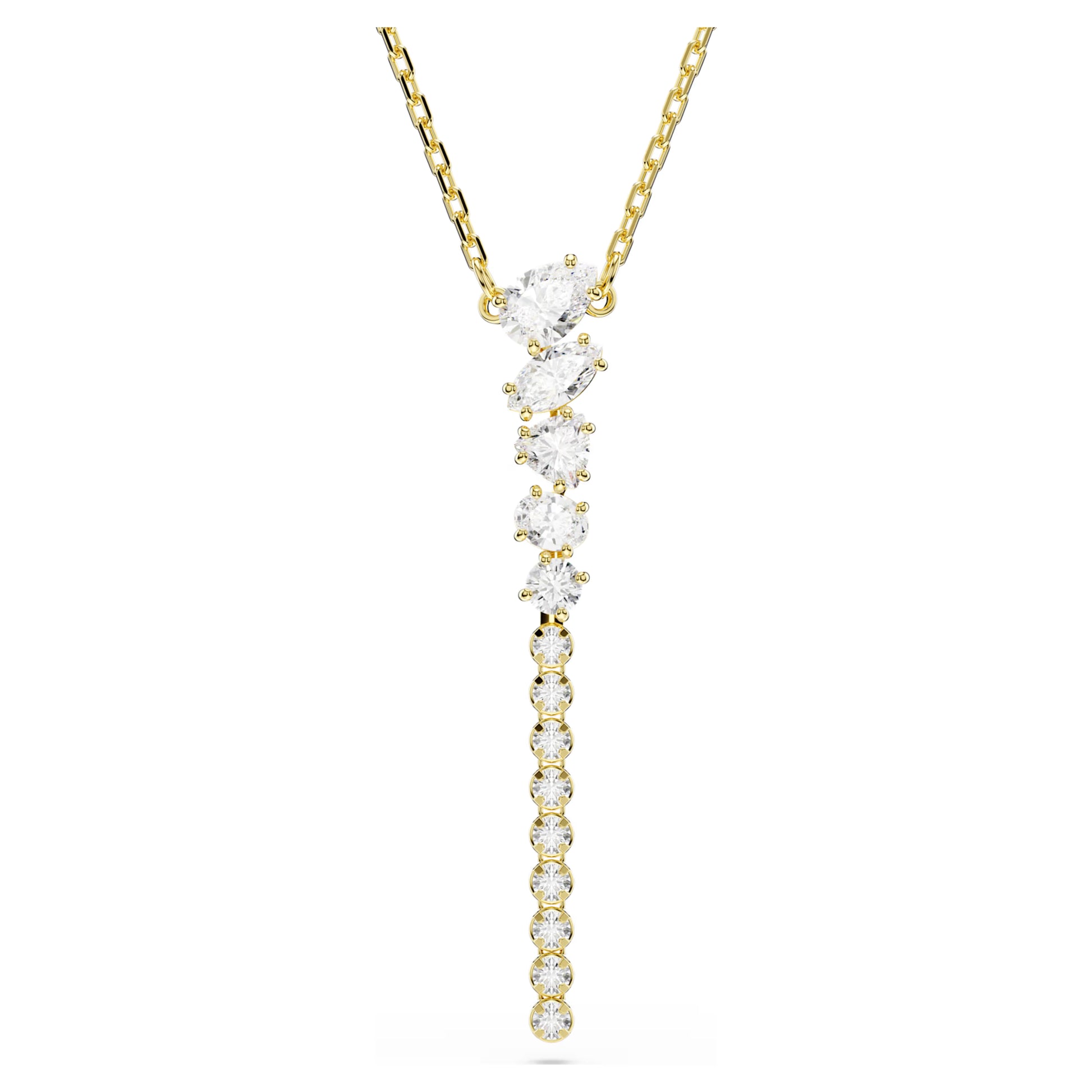 Gold Mesmera Y Swarovski Necklace