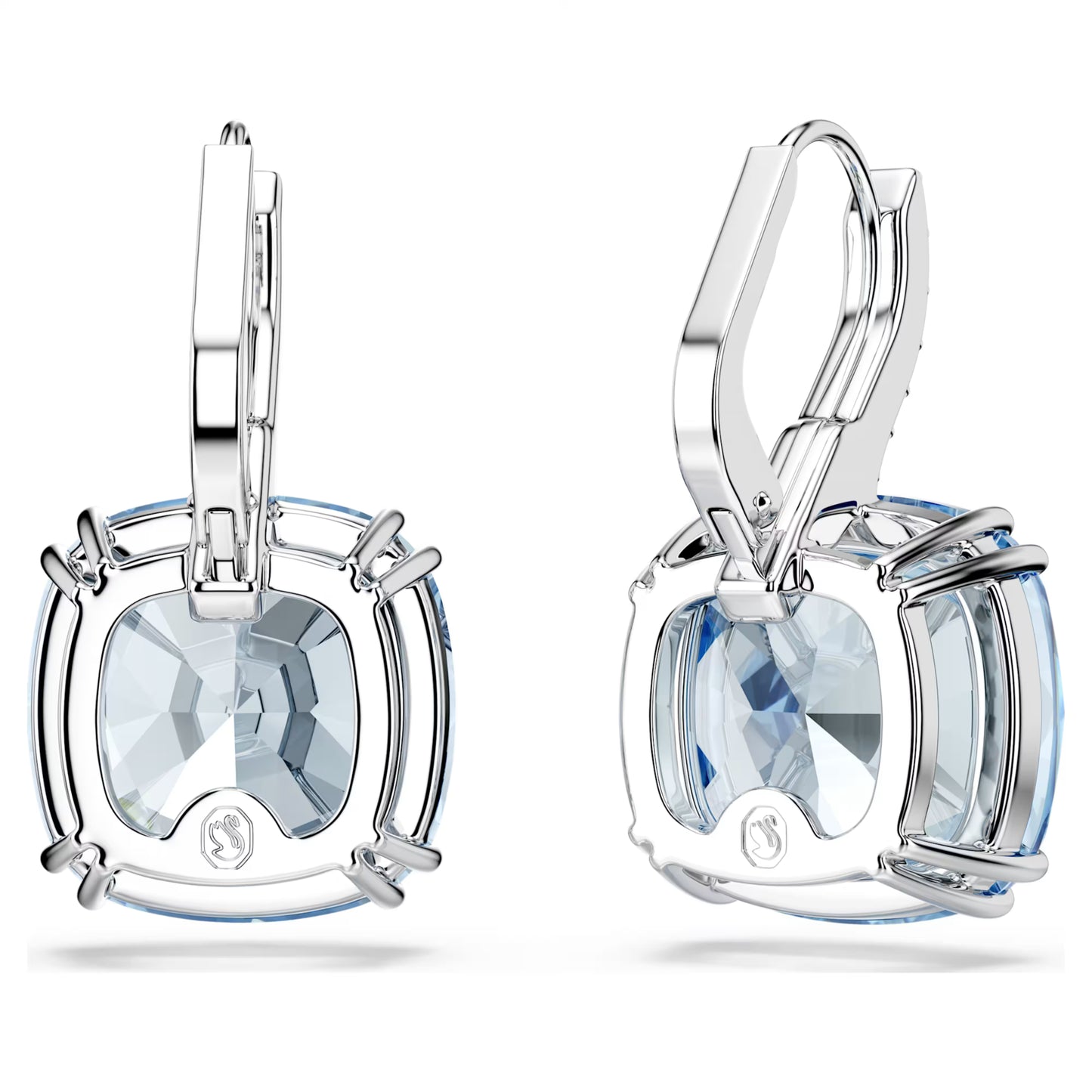 Blue Millenia Cushion Cut Swarovski Drop Earrings